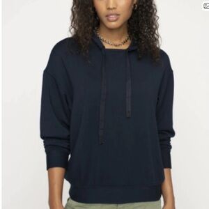 Stateside Softest Fleece Pullover Hoodie Sweatshirt Navy Medium